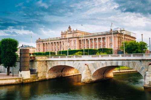 Riksdag Parliament Building, Stockholm, Sweden.